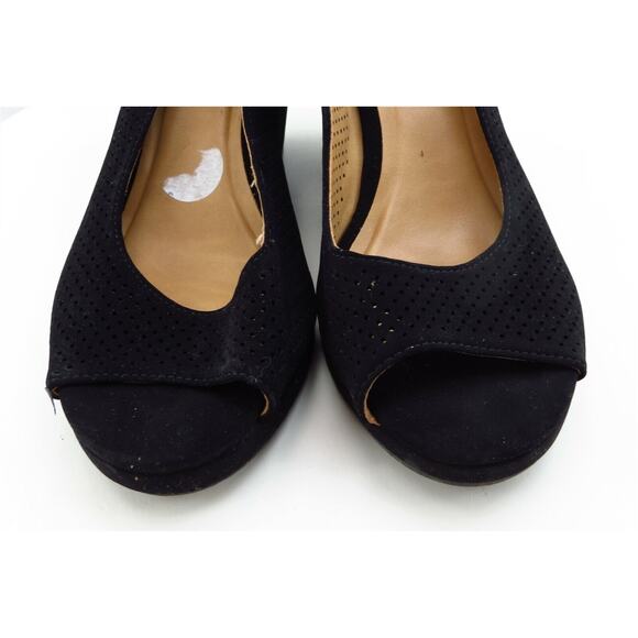 Seychelles Women Sz 8.5‎ M Black Wedge Synthetic Shoes Buttercream - Picture 2 of 8